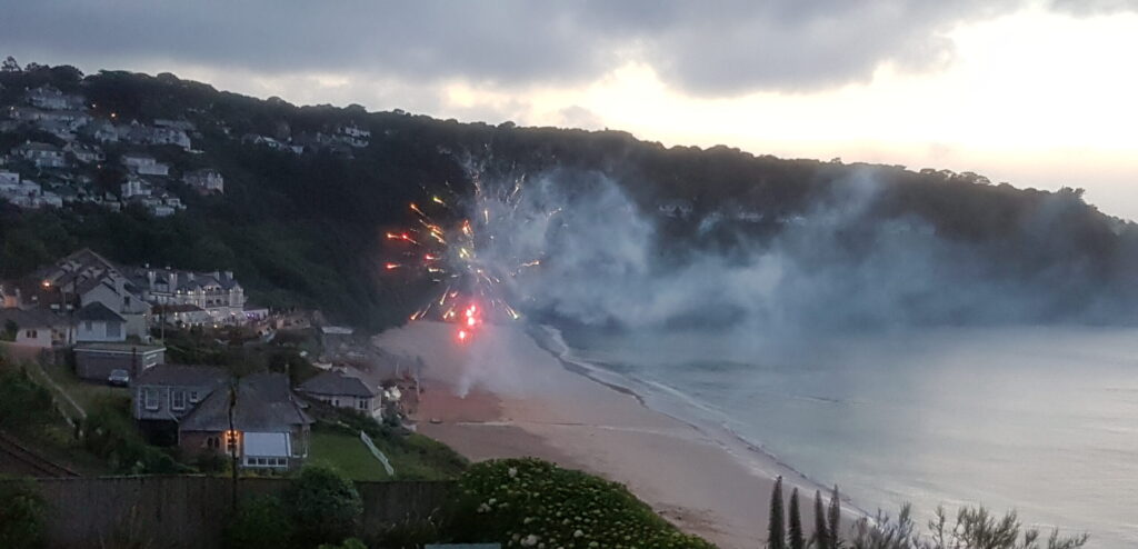 Fireworks at the Carbis Bay Hotel