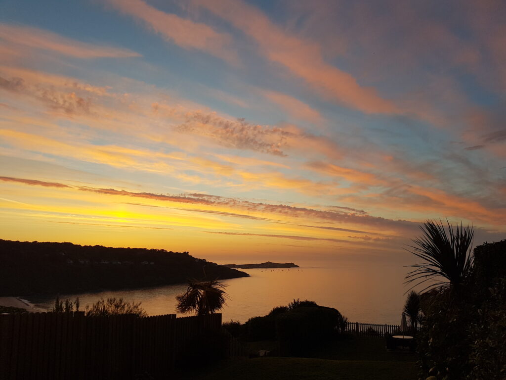 Sunset over St Ives, from Carbis Bay